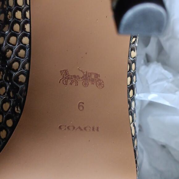 Coach Remi Tan Snakeskin Ankle Booties 6 NIB - Picture 6 of 6